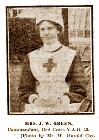 VAD commandant Mrs Green VAD commandant Mrs Green