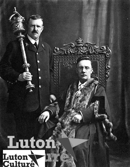 Mayor Henry Impey, macebearer Frederick Ringall Mayor Henry Impey, macebearer Frederick Ringall